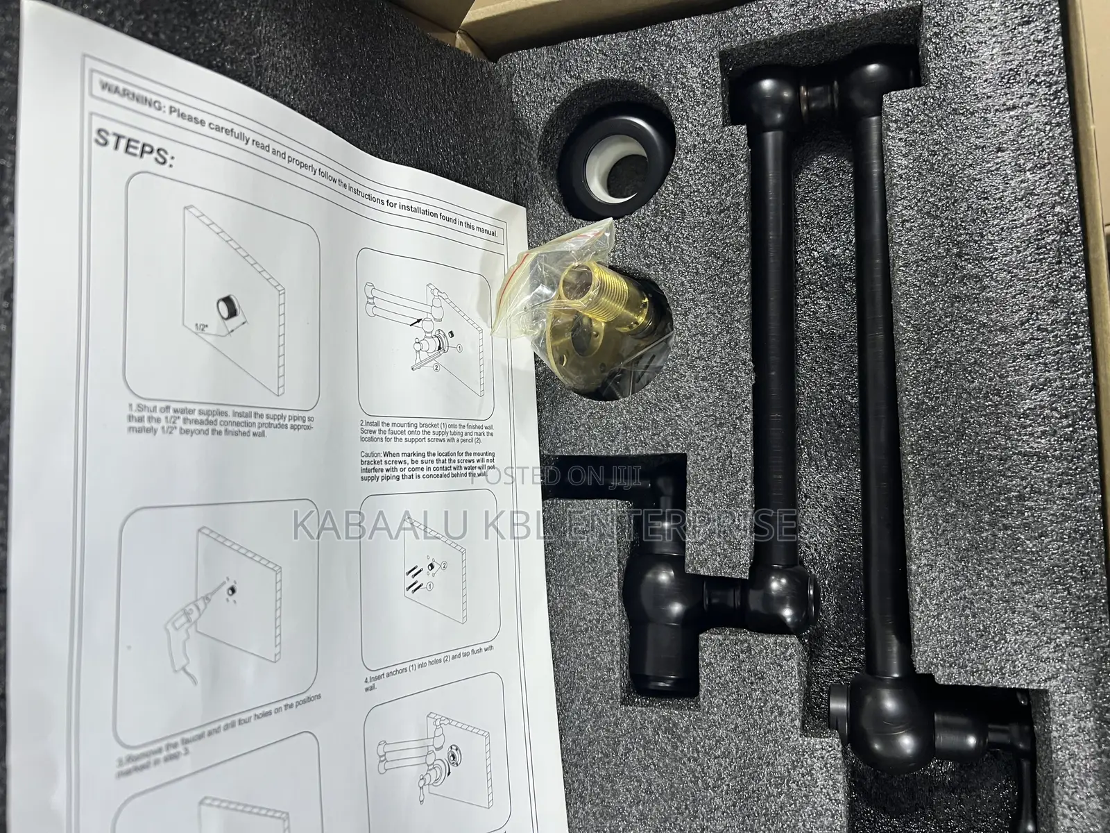 Black Heavy Duty Pot Filler Taps (Oil Rubbed Bronze)