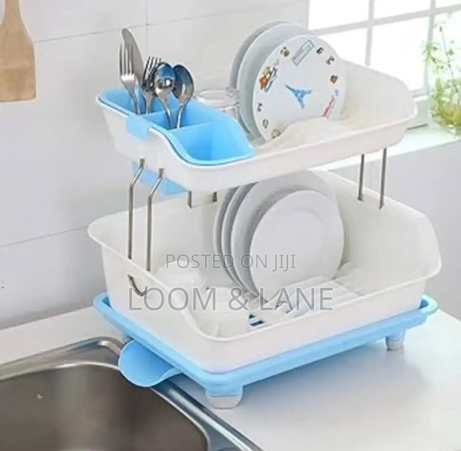 Smartslide Plastic 2 Tier Dish Drainer Rack