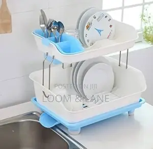 Smartslide Plastic 2 Tier Dish Drainer Rack
