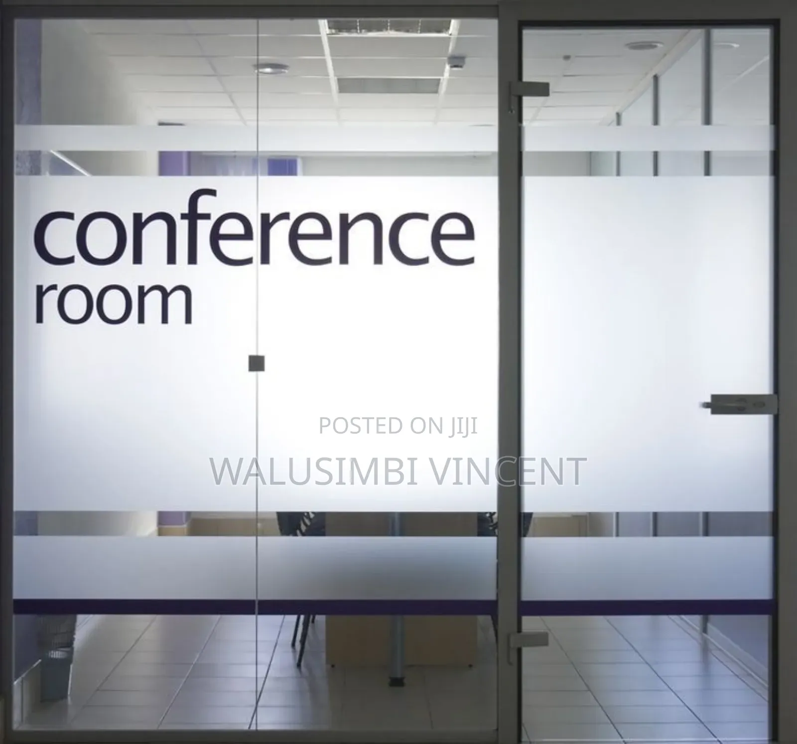 Frosted Glass With "Conference Room" Word