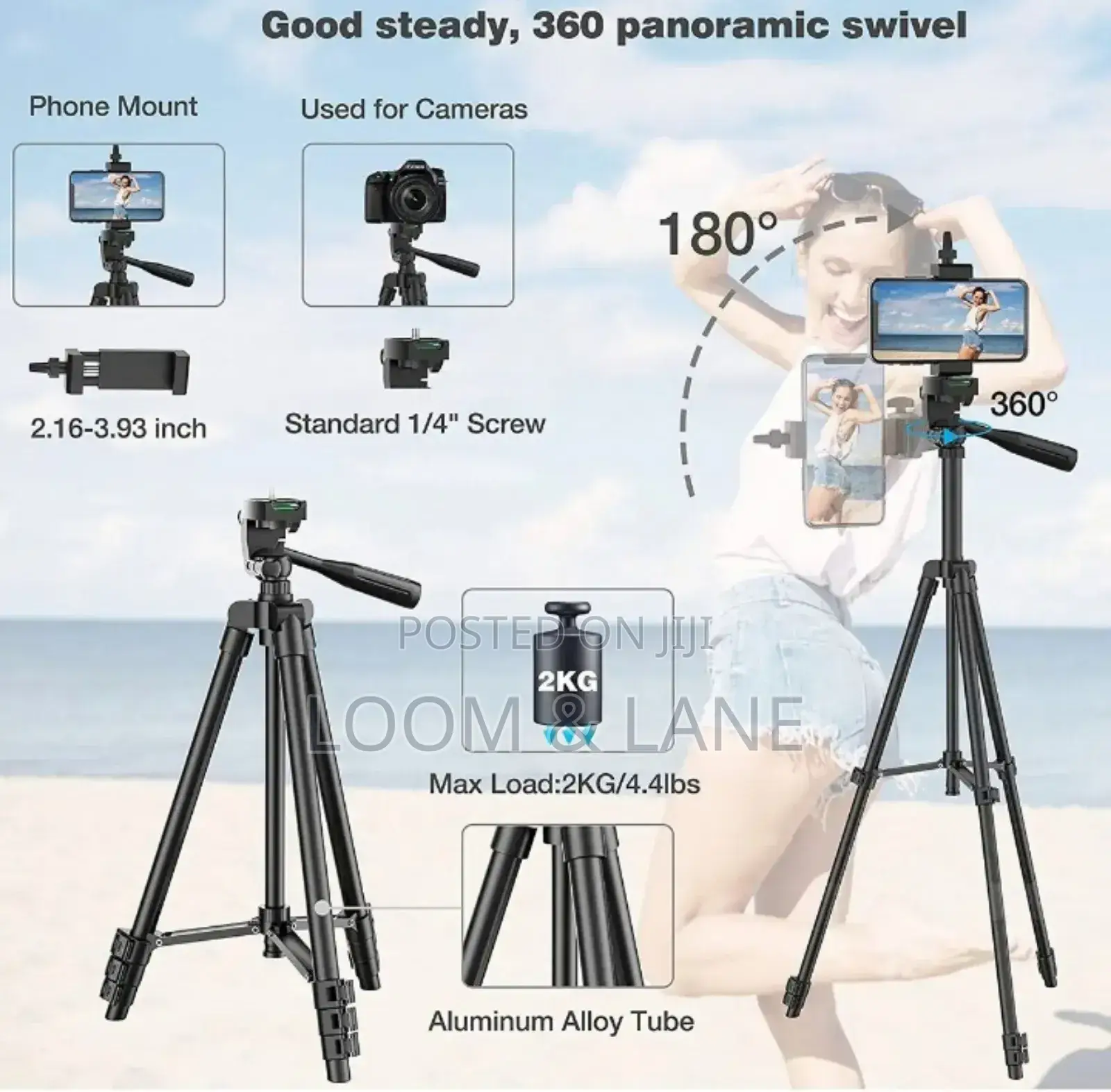 Professional Foldable Heavy Duty Phone Tripod
