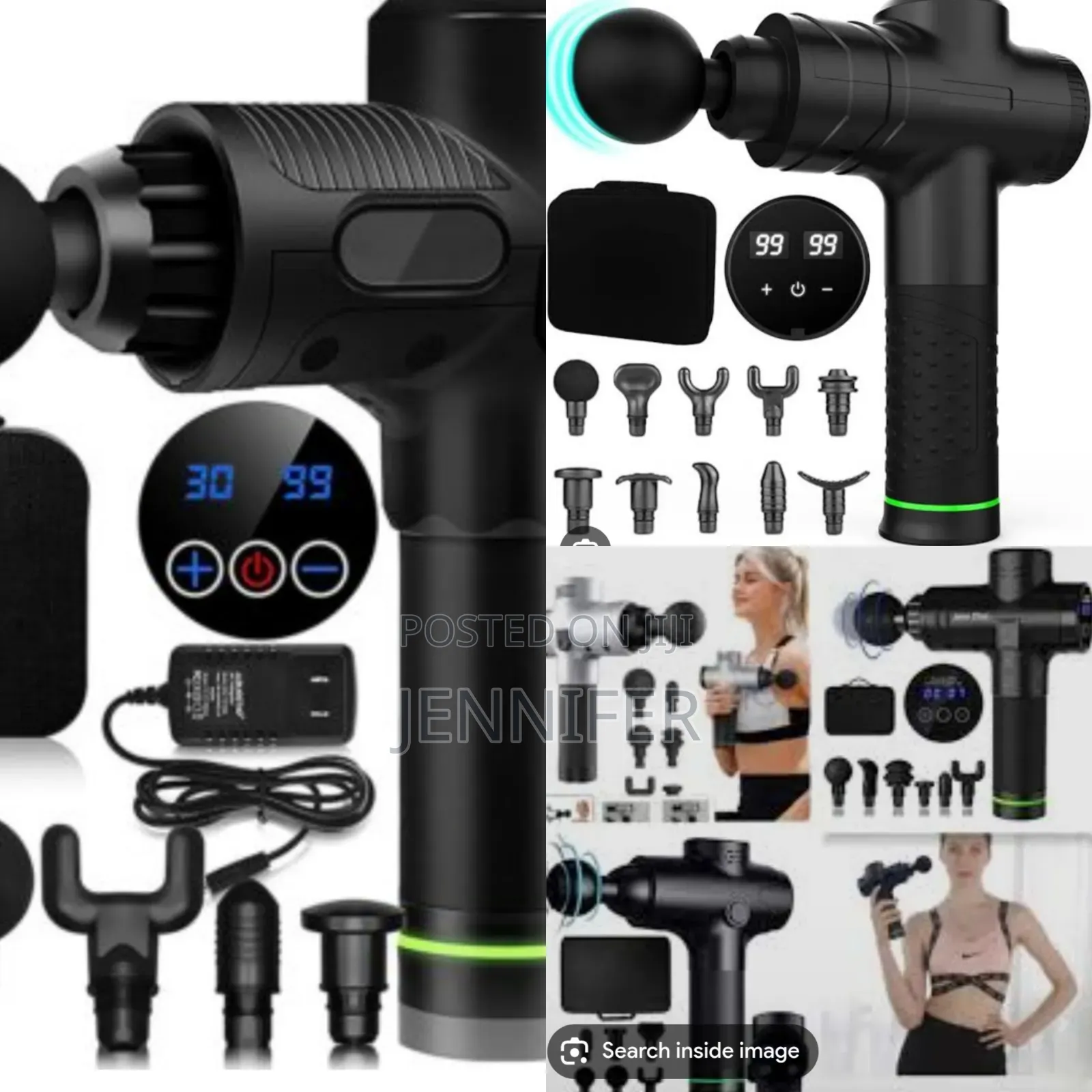 7 Heads Lcd High Frequency Massage Gun