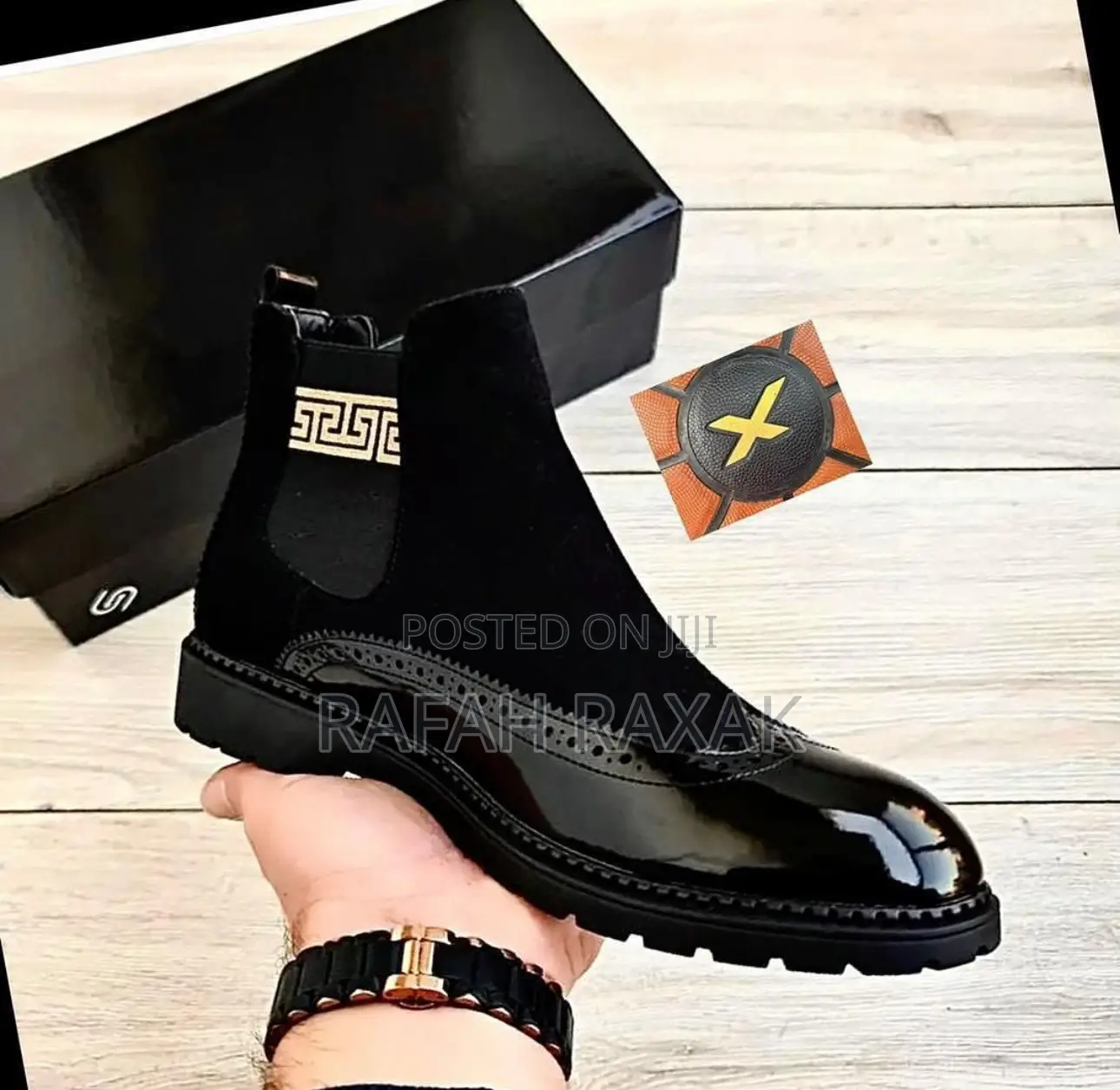 Original Men’S Suede Luxury Versace Oxford Chelsea Boots
