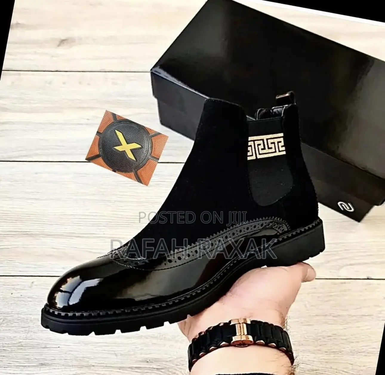 Original Men’S Suede Luxury Versace Oxford Chelsea Boots