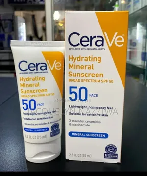 Photo - Cerave Hydrating Mineral Sunscreen SPF 50 Face Lotion