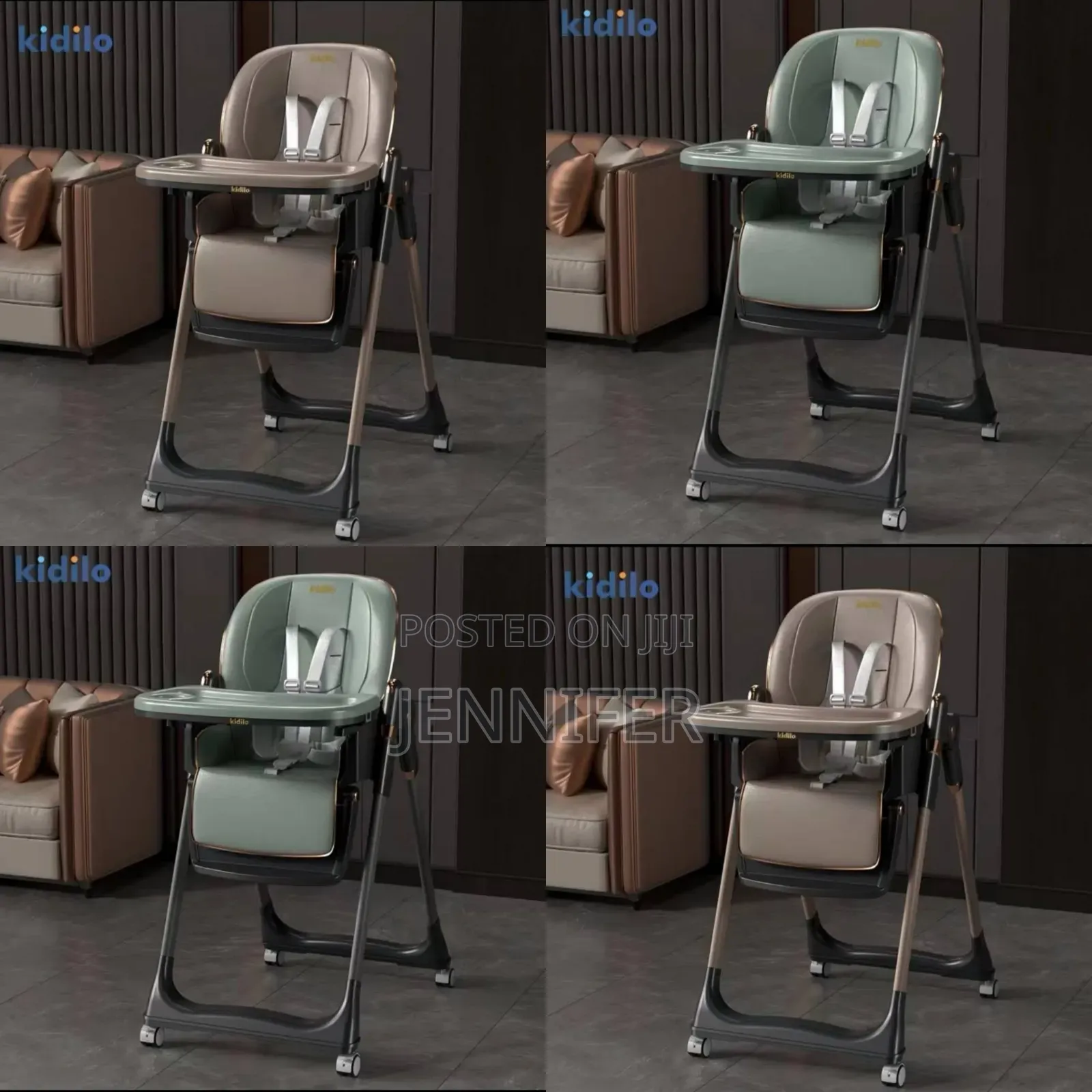 Kidilo Adjustable Luxury Baby High Feeding Chair