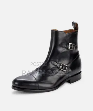 Original Men’S Anax Double Buckle Strap Leather Chelsea Boot