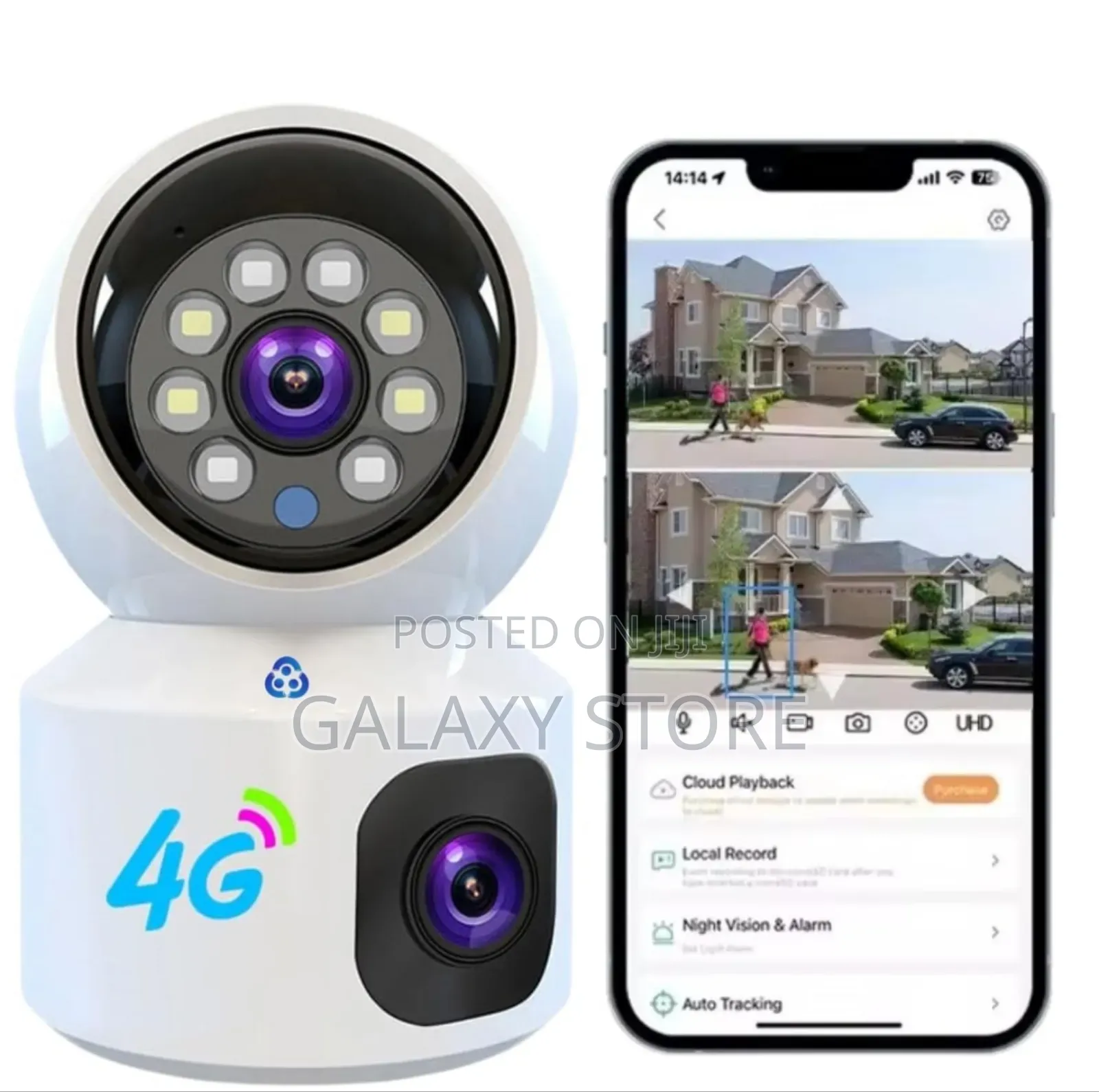 4g Sim Dual Lens Camera Night Vision Hd Wireless 2 Way Audio