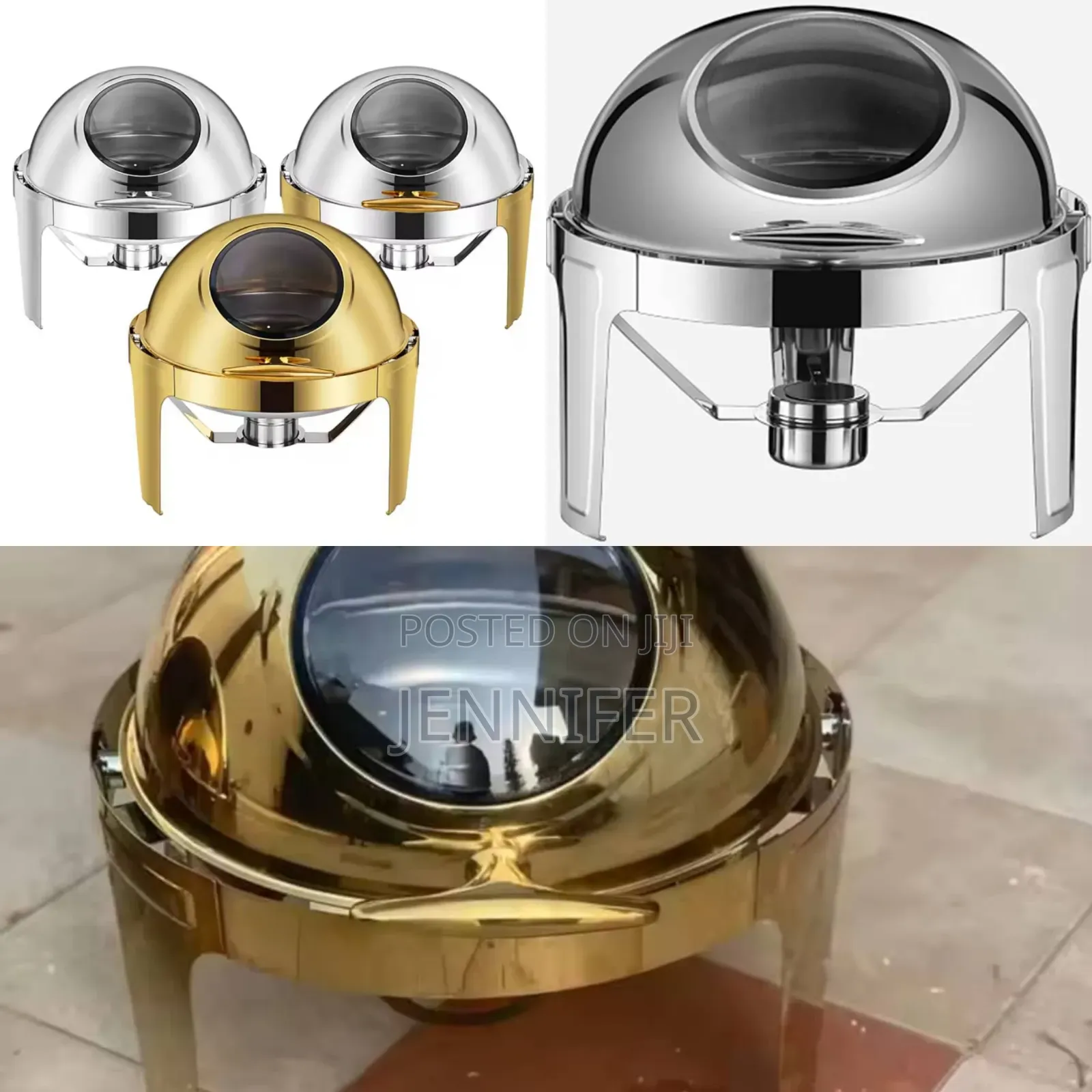 Round Stainless Steel Food Warmer Chaffing Dish