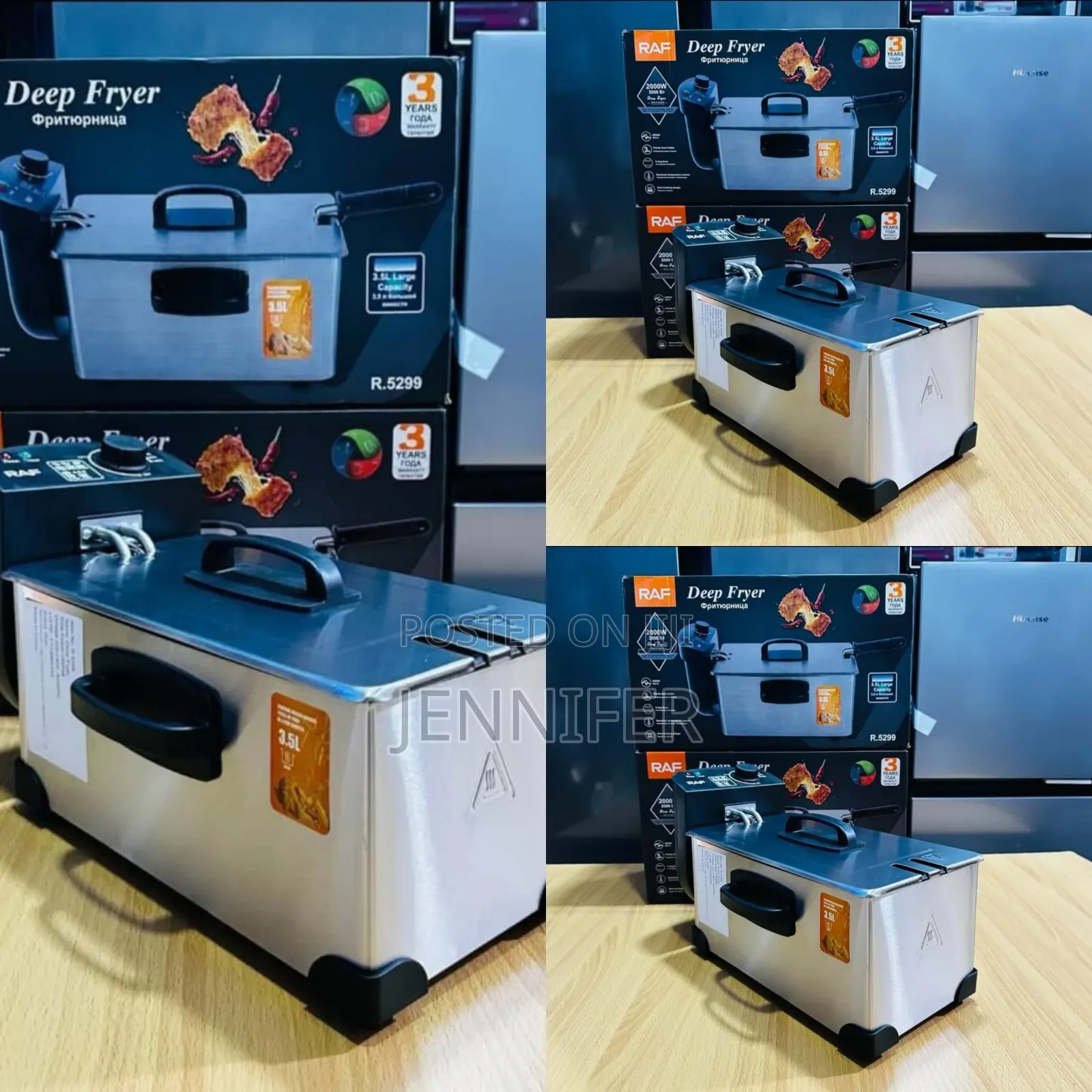 Raf 3.5litres Large Single Commercial Deep Fryer