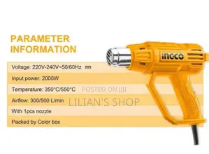 Ingco Heat Gun, 2000w Heavy Duty