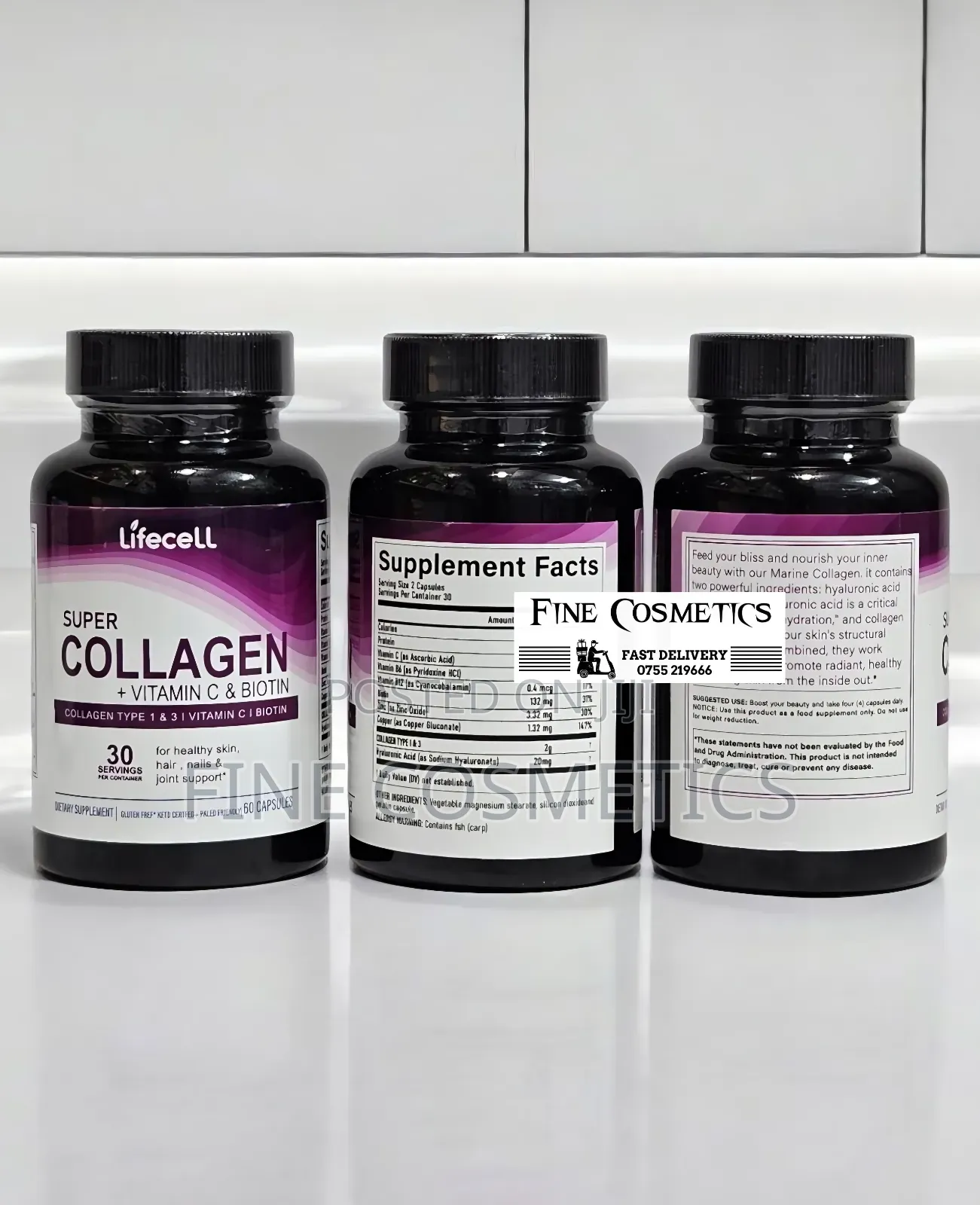 Lifecell Super Collagen Biotin Vitamin C Beauty 60 Tablets.