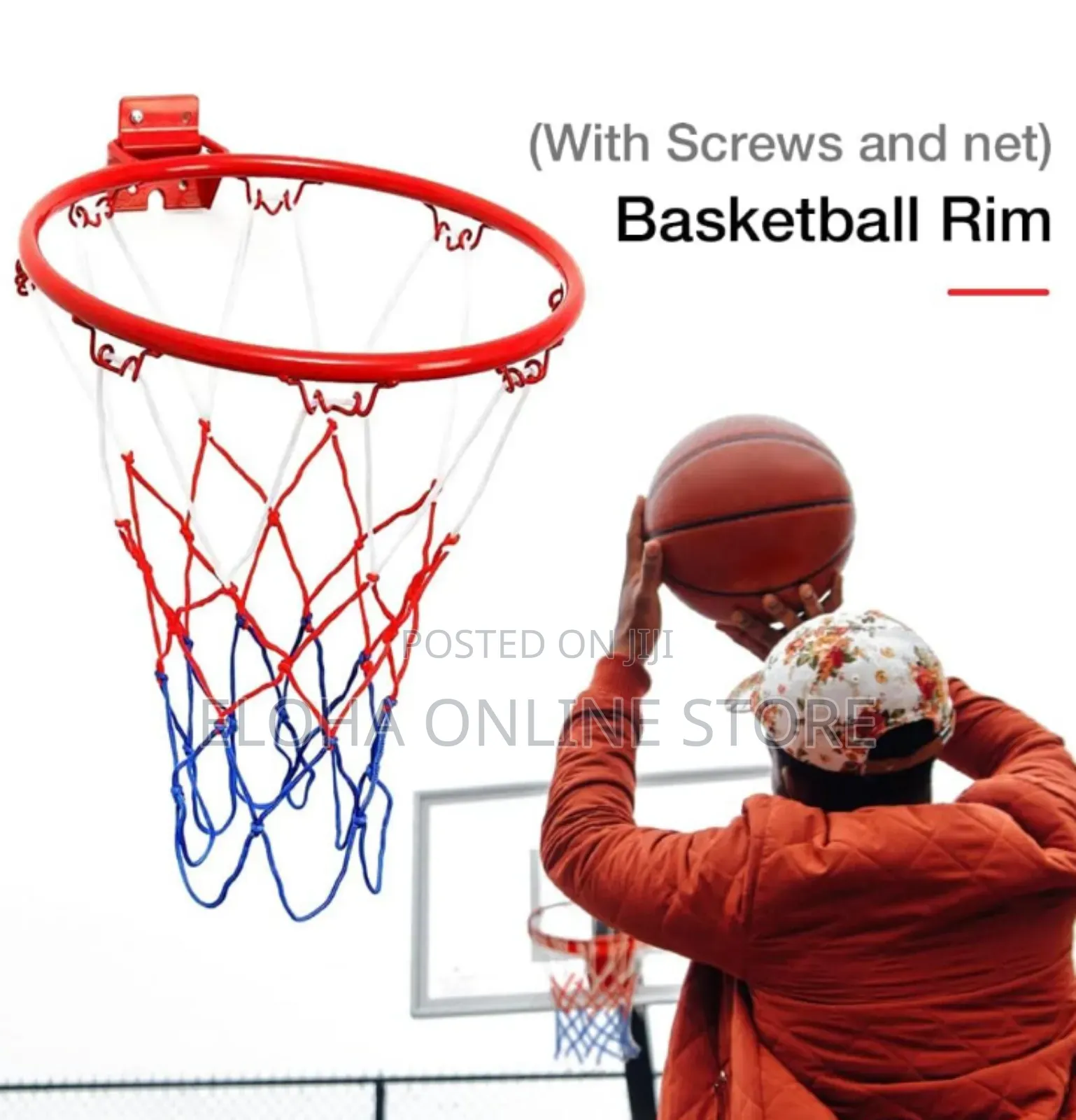 Wall Mounted Basketball Rim With Net