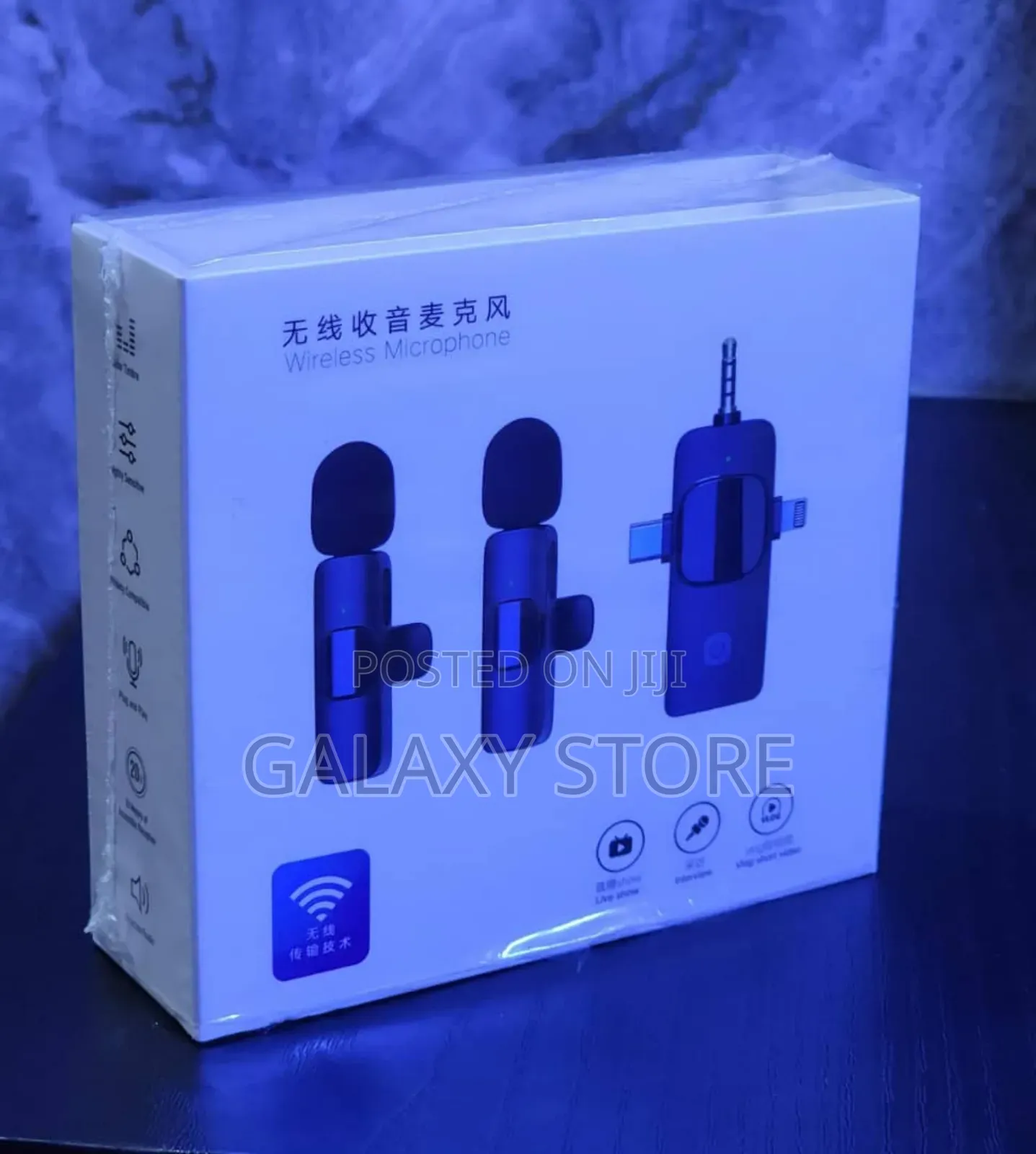 3in1 Dual Mic Wireless Microphone for iPhone, Type C and Aux
