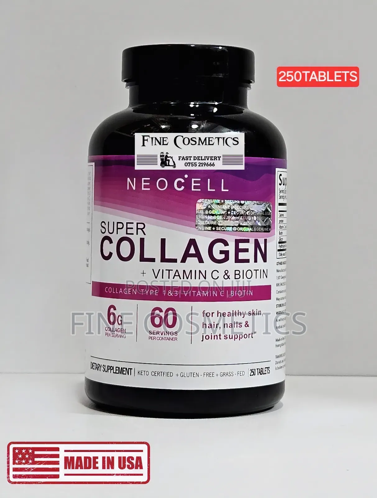Wholesale Neocell Super Collagen Biotin Vitamin C Tablet 250