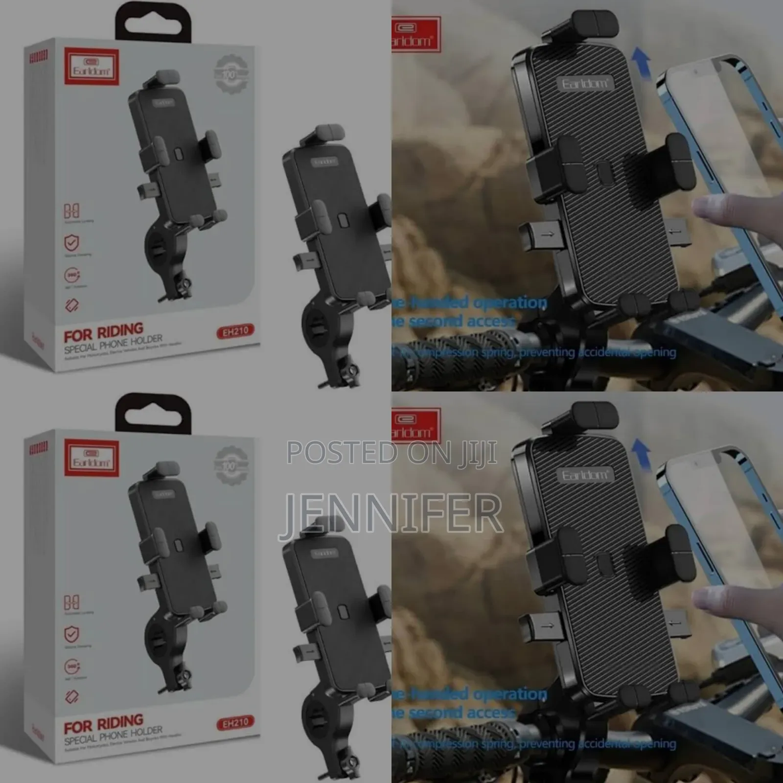 Earldom Eh210 Self Locking Anti Theft Motor Phone Holder