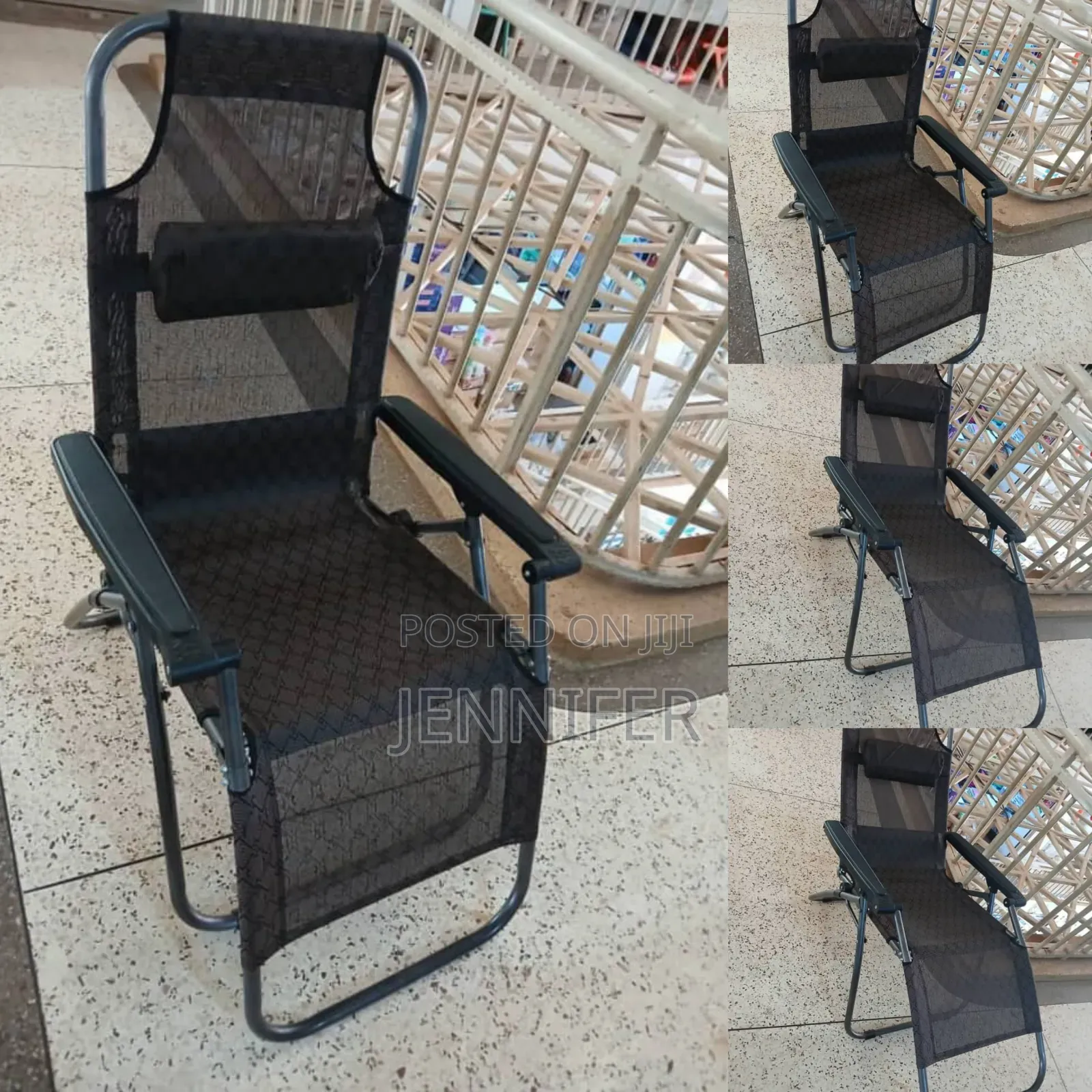 Metallic Frame Foldable on the Go/Balcony Chair Bed