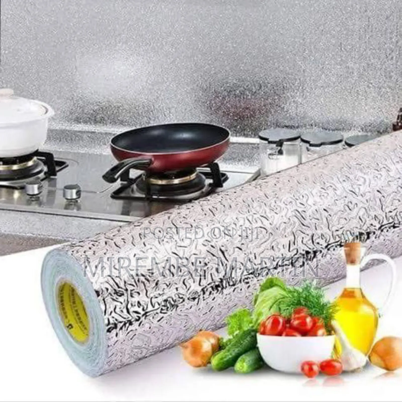 Kitchen Wall Stove Aluminum Foil Oil Proof Stickers