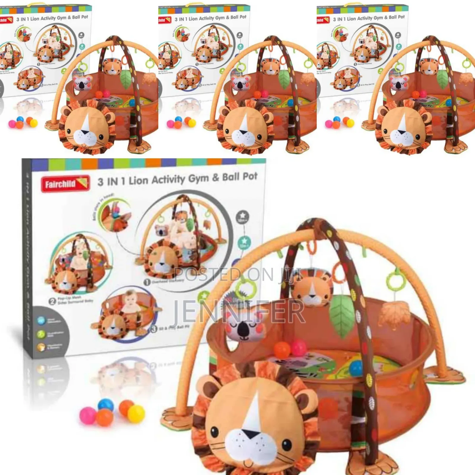 3in1 Lion Baby Activity Gym and Ball Pot