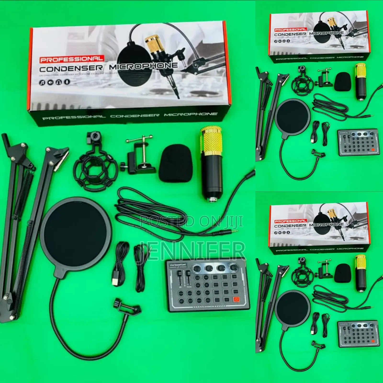 Professional Condenser Podcast Broadcasting Microphone Set