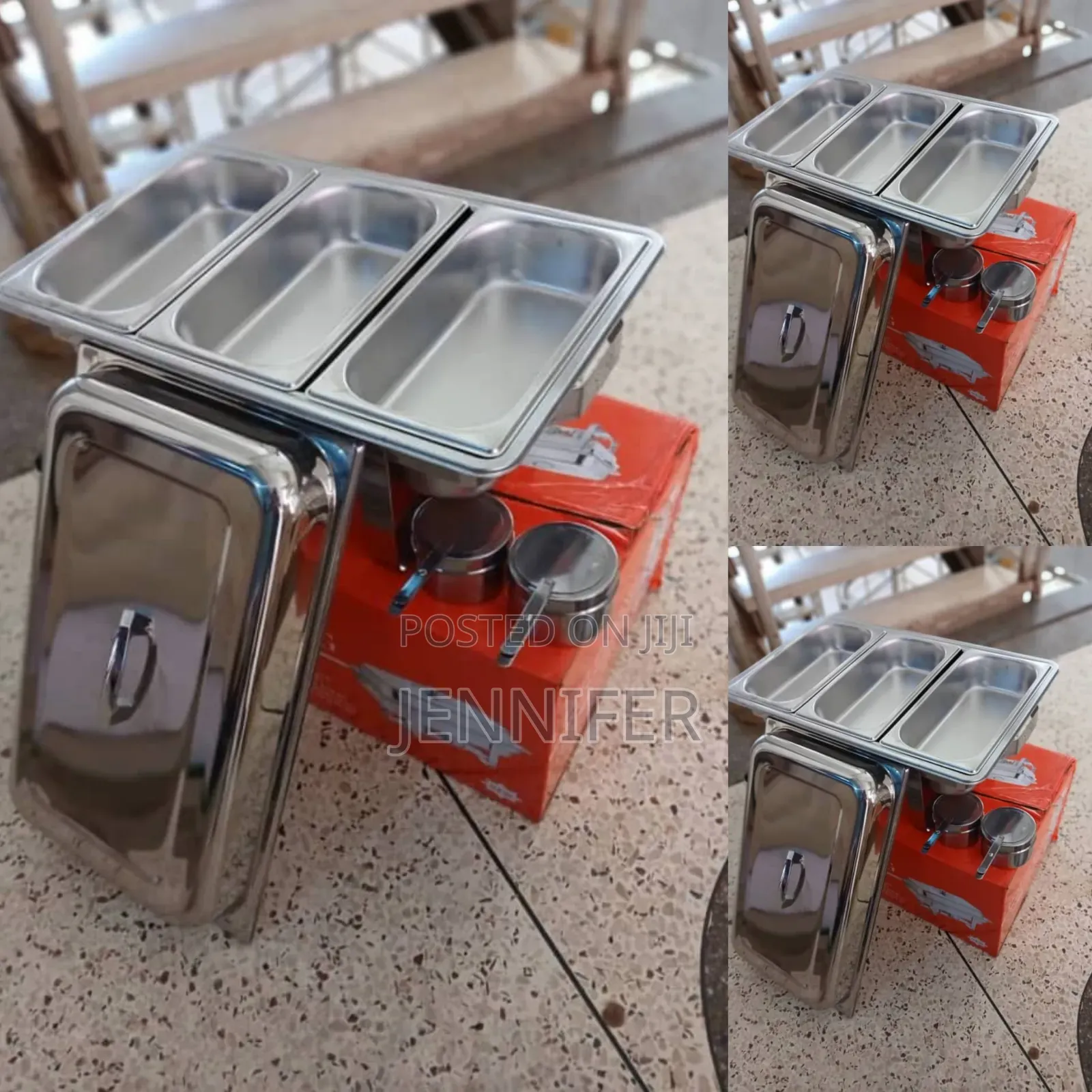 3-Compartments Stainless Steel Chaffing Dish