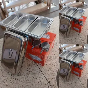 3-Compartments Stainless Steel Chaffing Dish