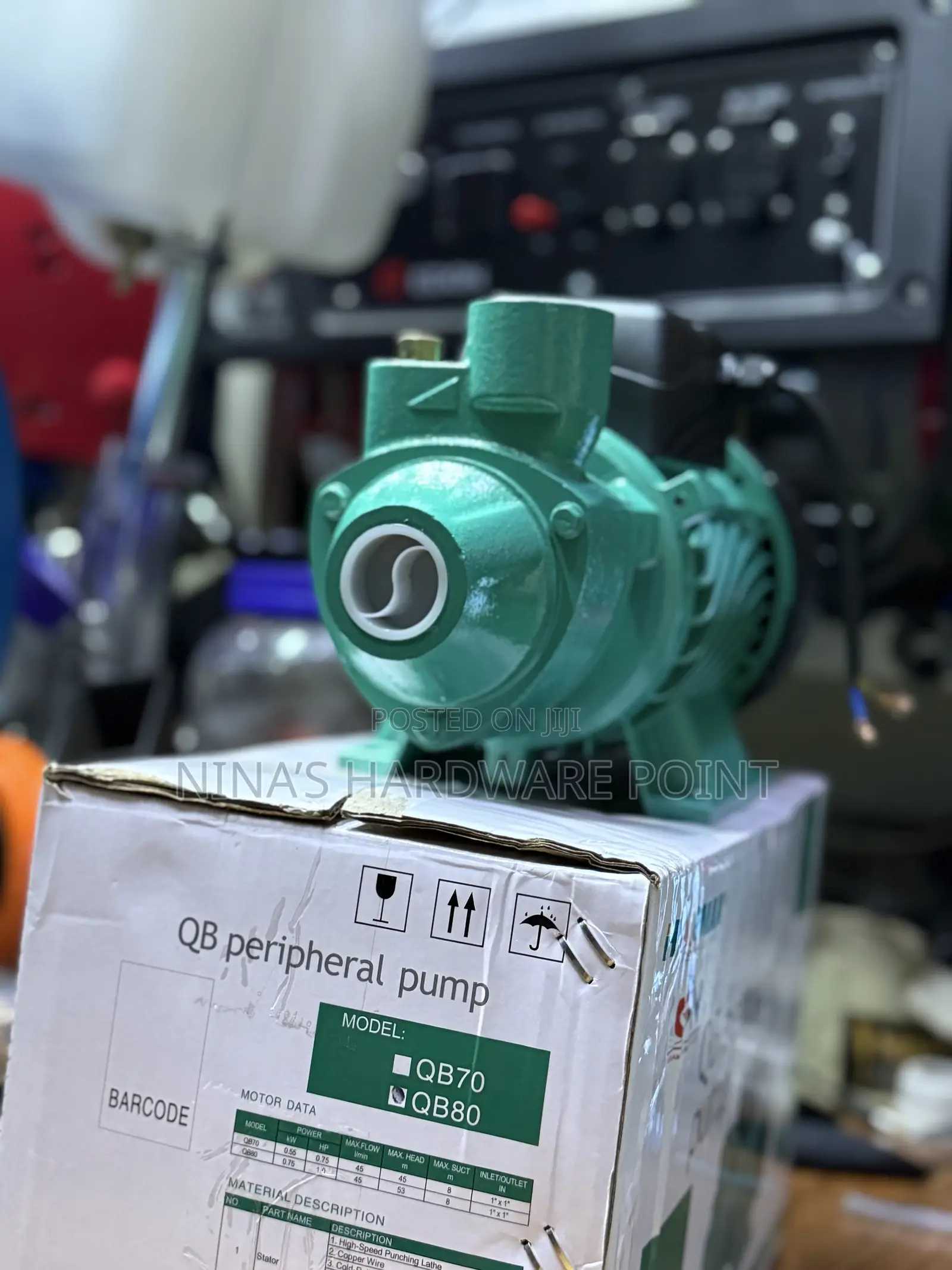 Water Pump 1hp / Booster Pump 53mtrs