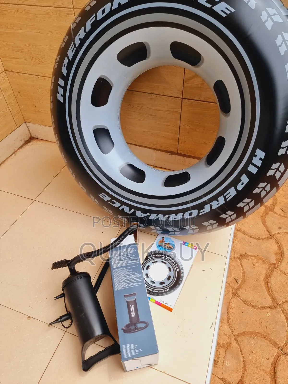 New Adult Tyre Design Swimming Pool Floater With Pump