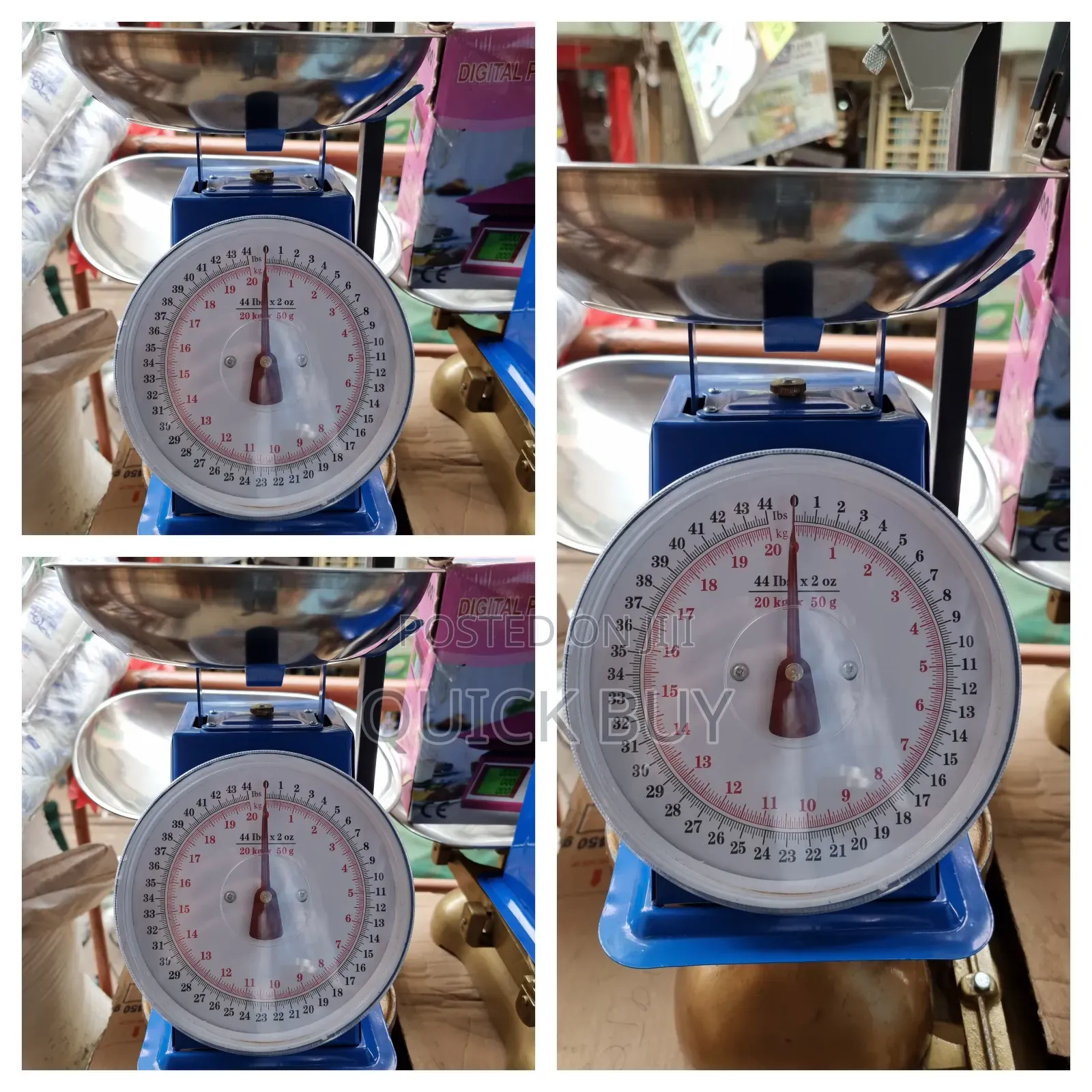 New Blue Stainless Steel 20kg Business Spring Scale