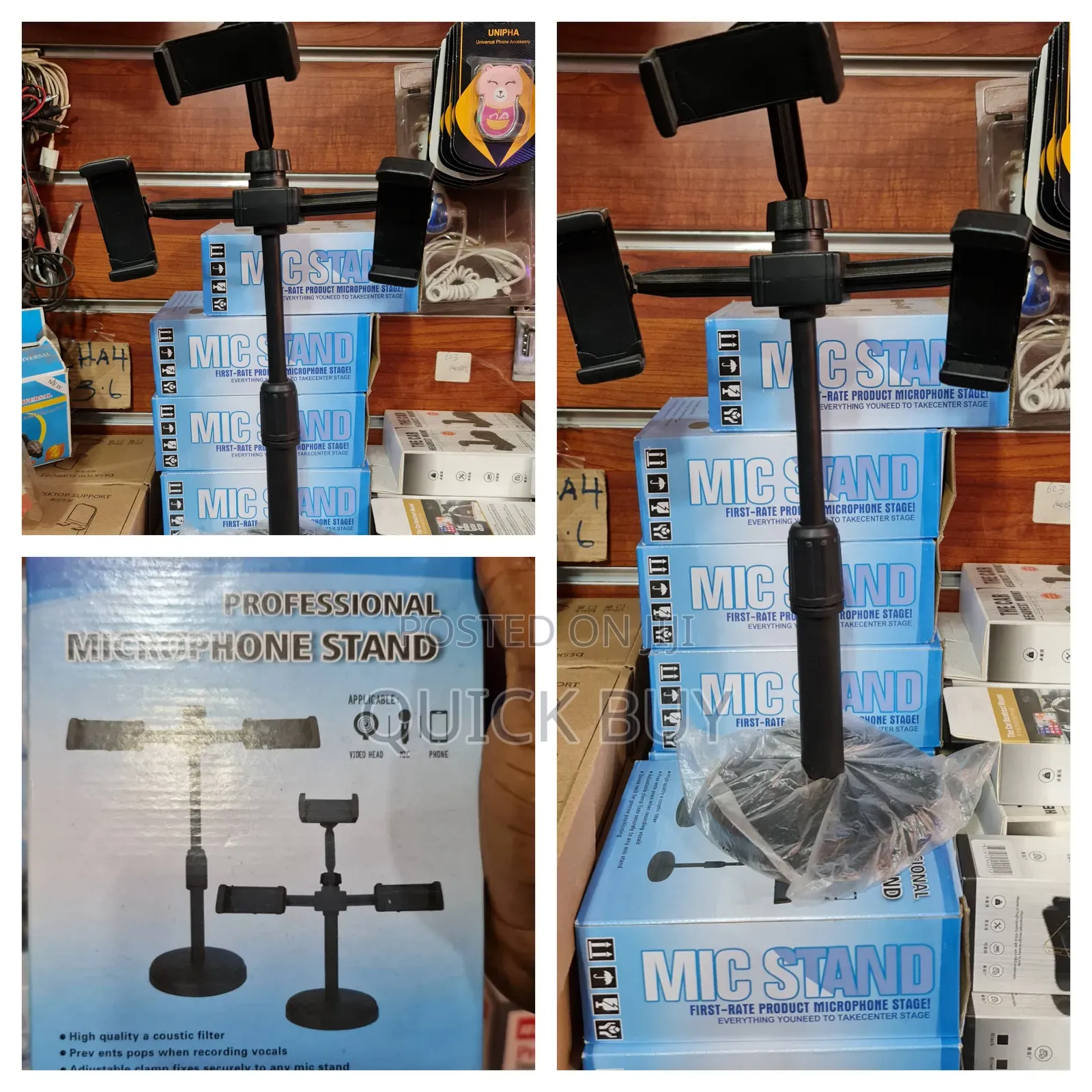 Advanced Triple Desktop Phone Holder
