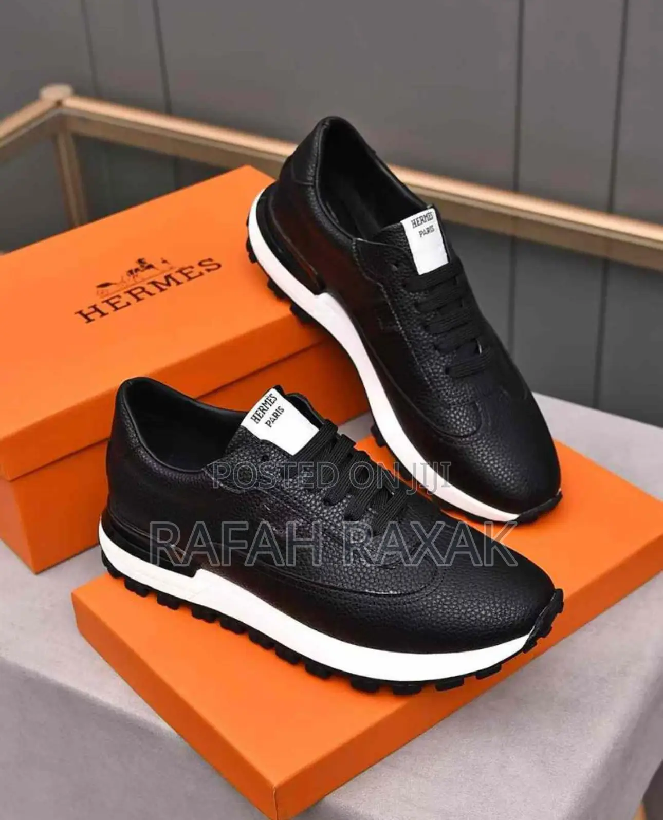 Original Black/White Hermes Luxury Fashion Designer Sneakers