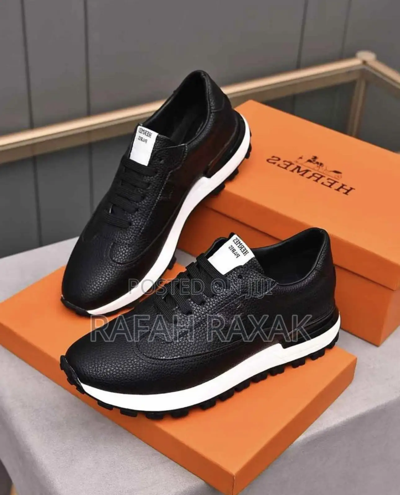 Original Black/White Hermes Luxury Fashion Designer Sneakers
