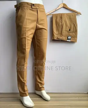 Fashion Beltless Gental Men’S Trousers