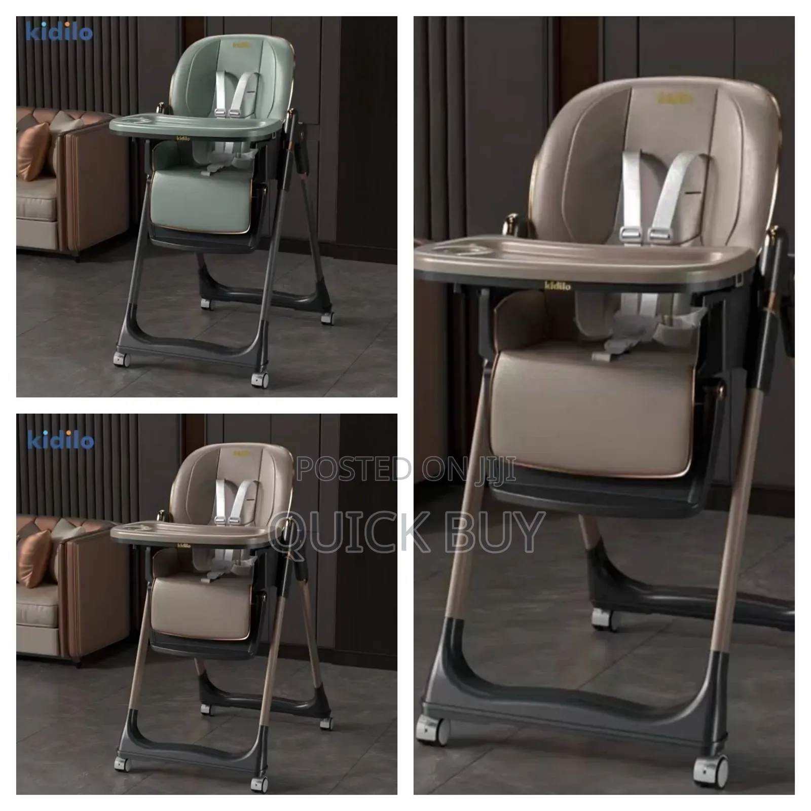 Kidilo Adjustable Luxury Baby High Feeding Chair