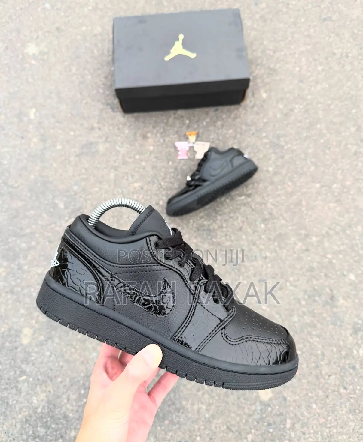 Original Triple Black Nike Air Jordan 1 Low Sneakers
