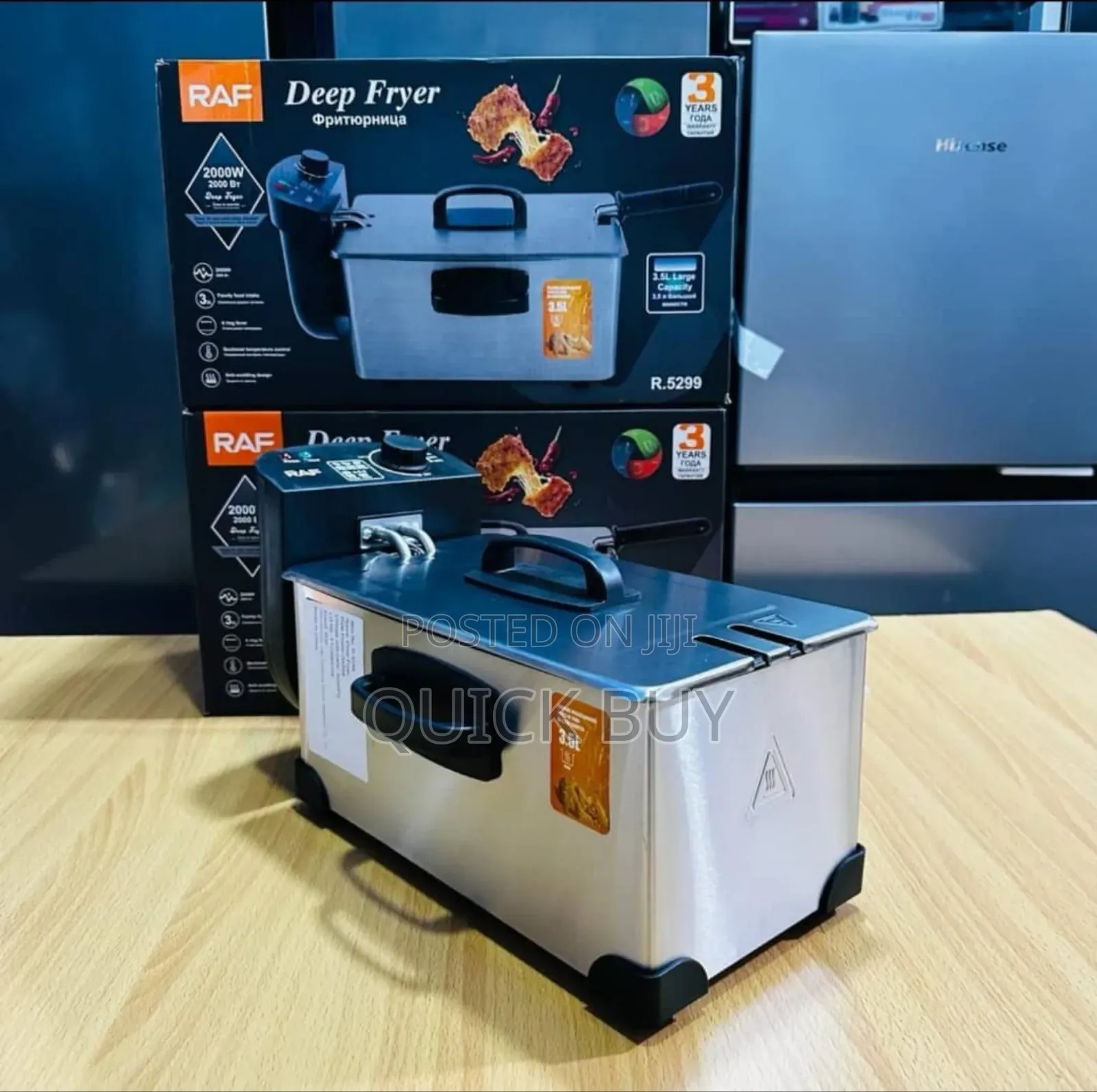 Raf 3.5litres Large Single Commercial Deep Fryer