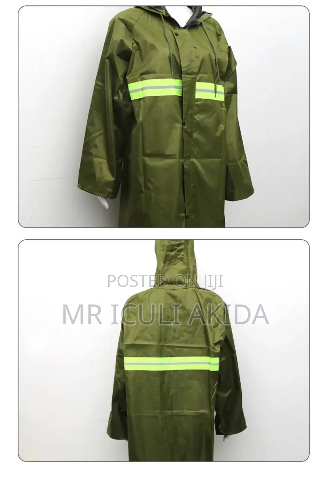 Heavy Polyester Waterproof Pvc Raincoat Safety Jacket