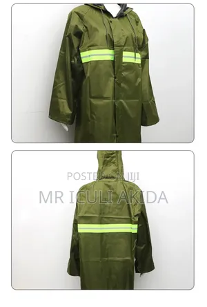 Heavy Polyester Waterproof Pvc Raincoat Safety Jacket