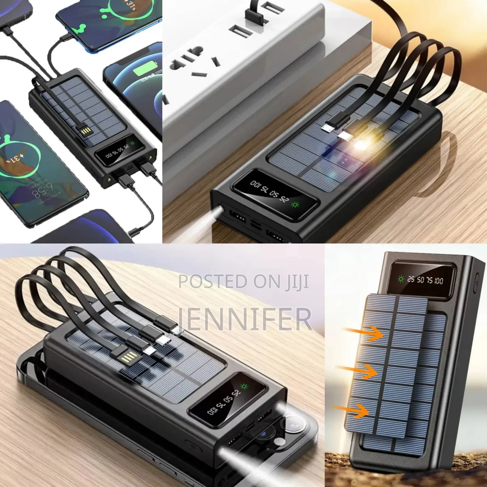 Portable Solar and Electric Charging Power Bank 20000mah