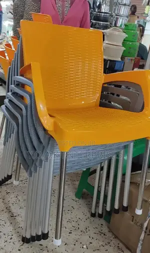 Plastic Chairs With a Steel Stand