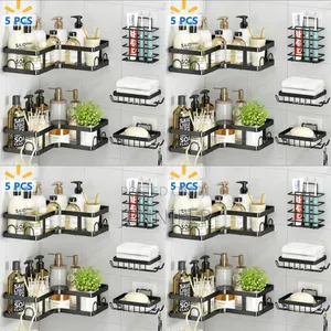 5pcs Stainless Steel Shower Caddy