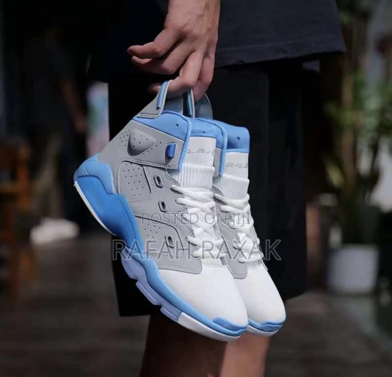Original Gray/Blue/White Air Jordan 6 Retro Sneakers