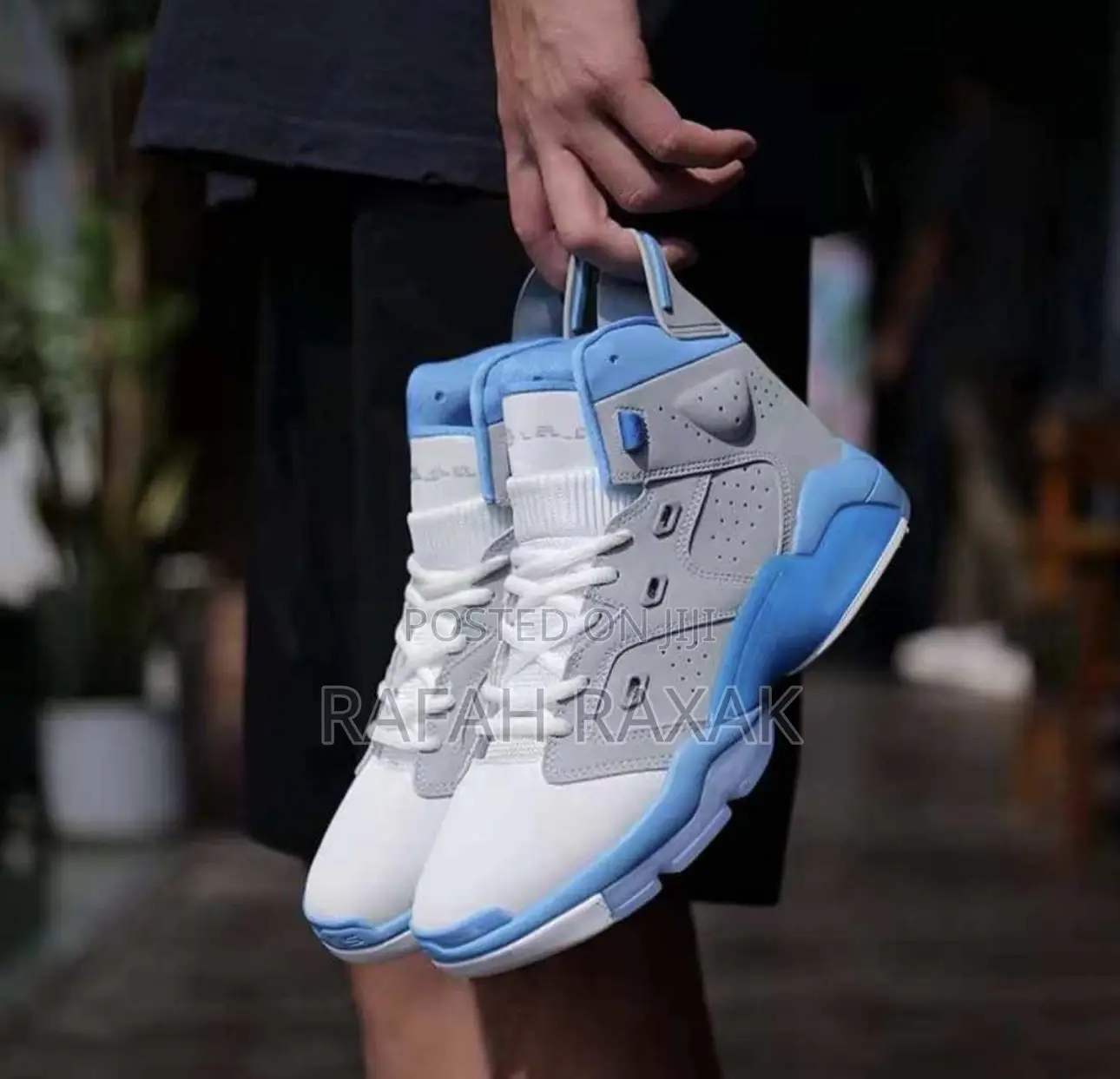 Original Gray/Blue/White Air Jordan 6 Retro Sneakers
