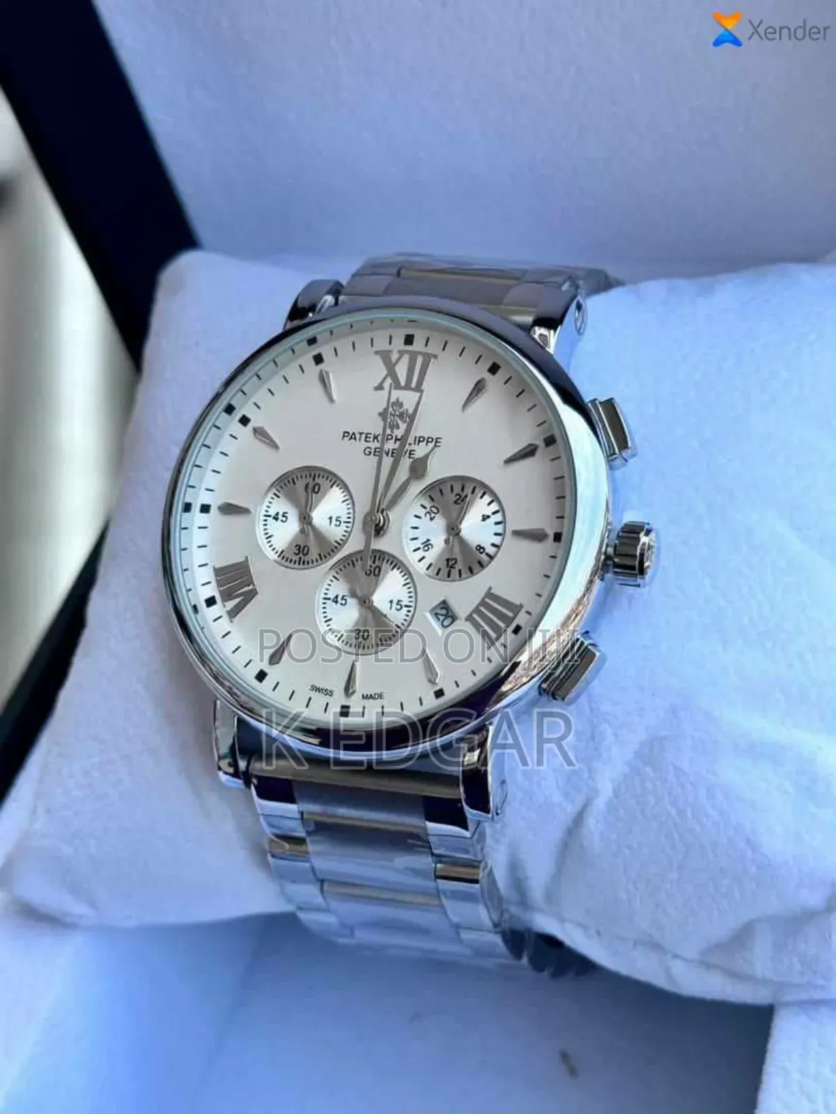 Silver Patek Philippe Geneve Watch