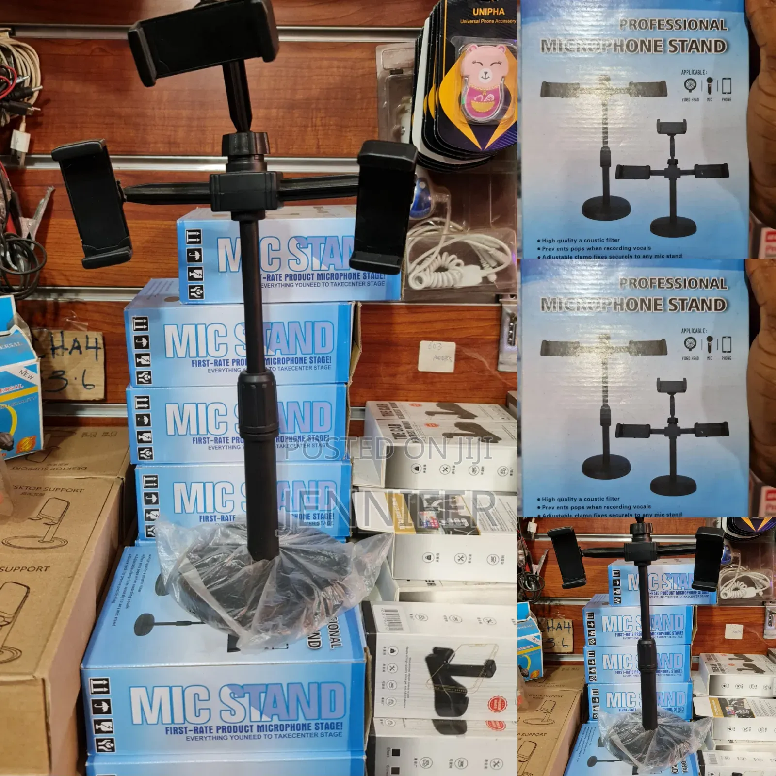 Triple Desktop Phone Holder