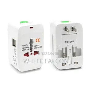 Universal Travel Adapter With 1000ma Usb Ports