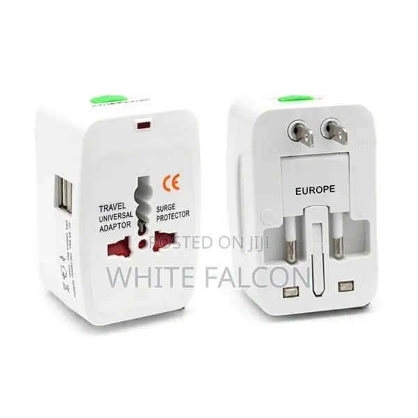 Universal Travel Adapter With 1000ma Usb Ports
