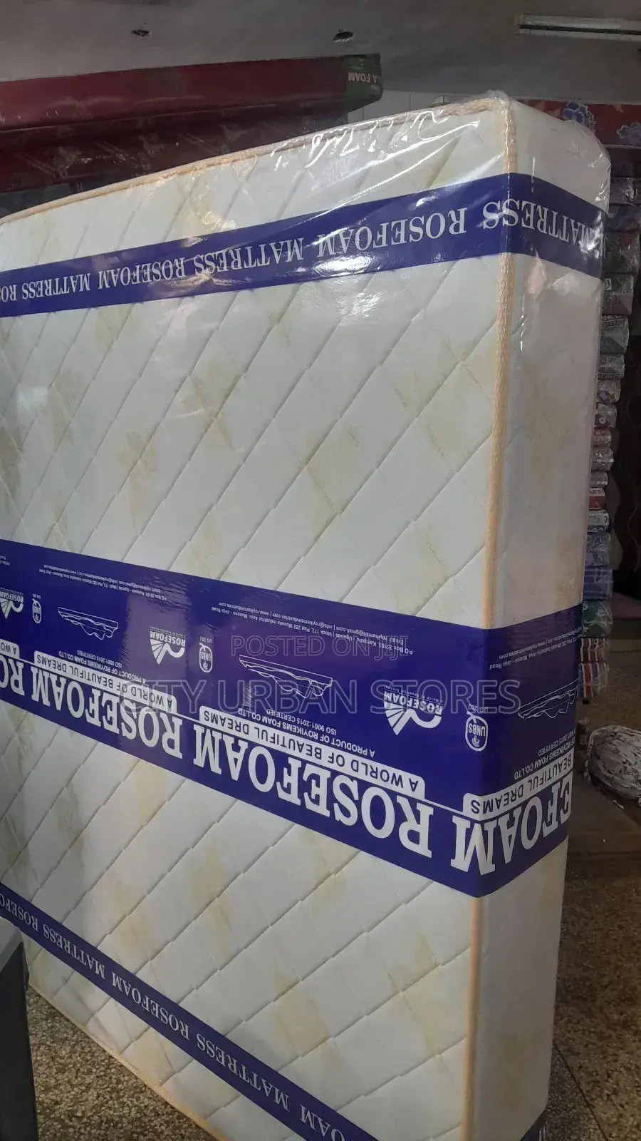 Creamy White 6x6 by 12 Inches High Density Mattress