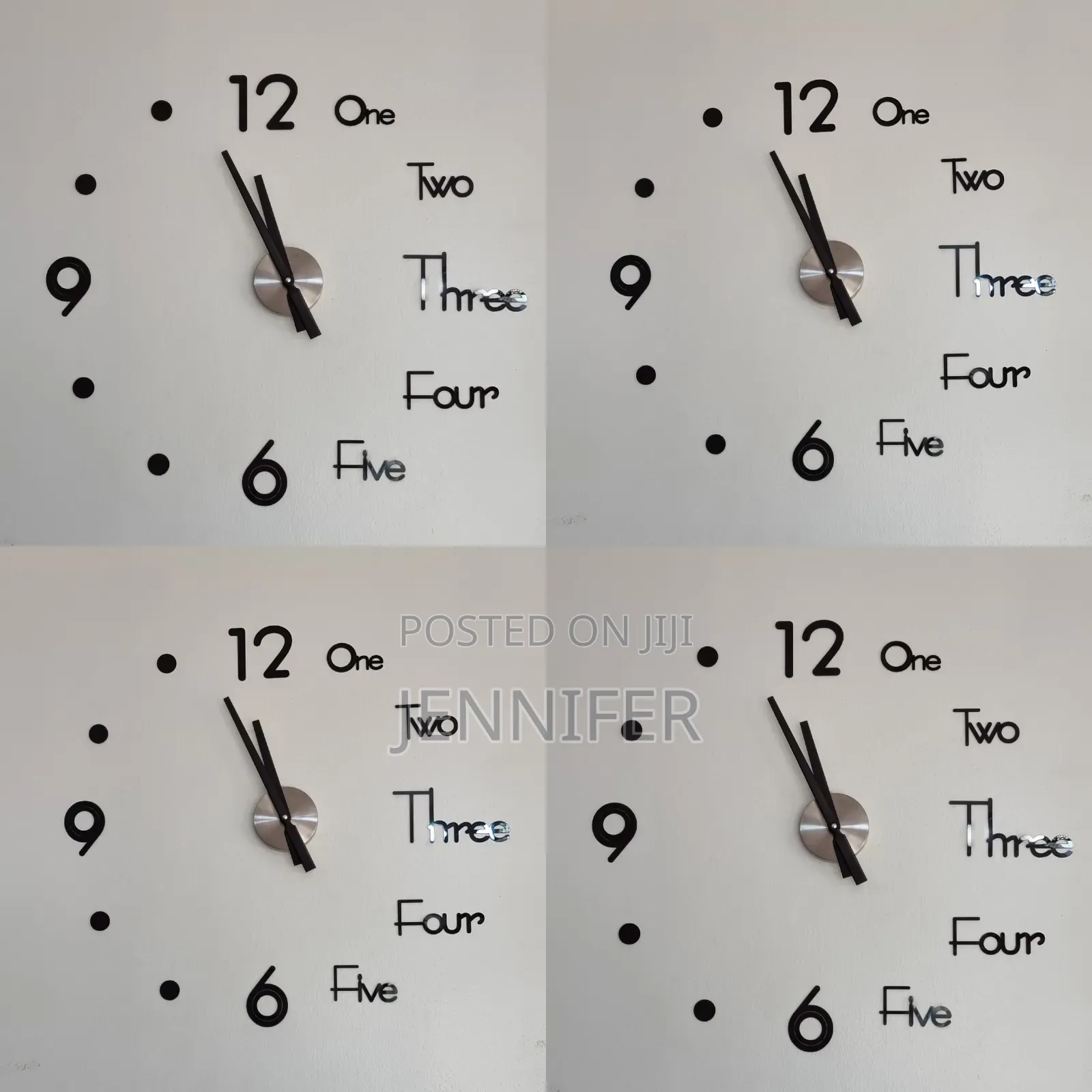 3d Framless Self Sticking Wall Clock