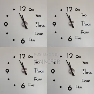 3d Framless Self Sticking Wall Clock